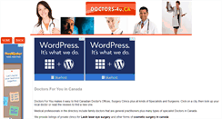 Desktop Screenshot of doctors-4u.ca